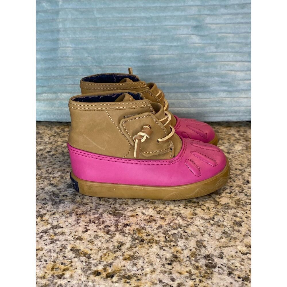 ✅Sperry pink toddler duck boots